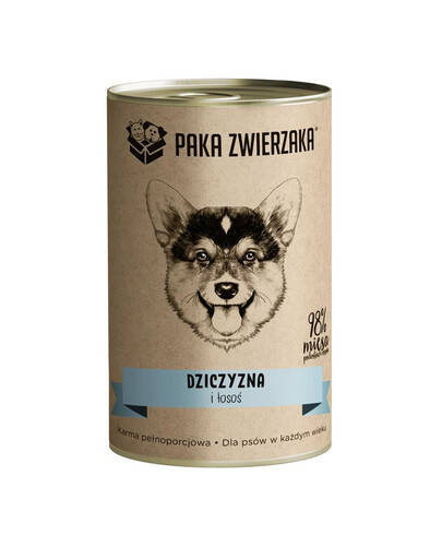 PAKA ZWIERZAKA Dziczyzna i łosoś 12x400 g
