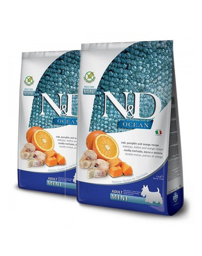 FARMINA N&D Ocean dog adult codfish, pumpkin, orange mini 2 x 7kg