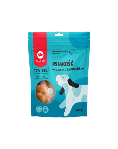 MACED Osso bianco a forma di coscia con pollo 500g
