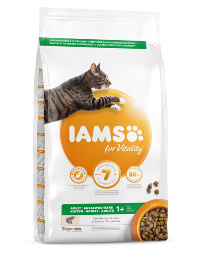 IAMS Cat Adult All Breeds Salmon mit Lachs und Huhn 3 kg