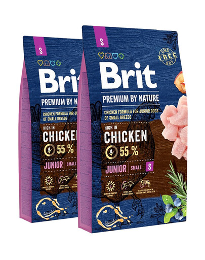 BRIT Premium By Nature Chicken Junior Small S 16kg (2 x 8kg)