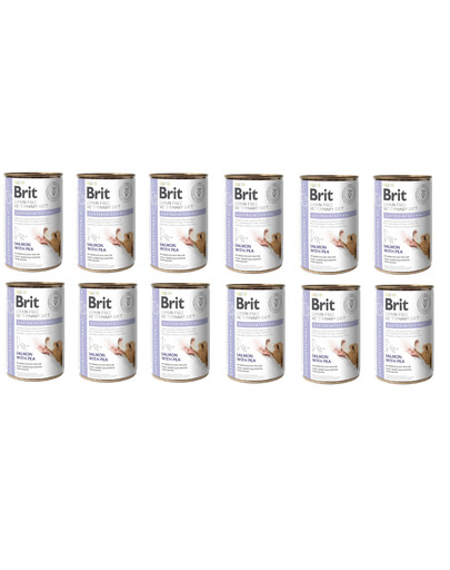 BRIT Veterinary Diet Gastrointestinal Salmon with Pea 12x400g