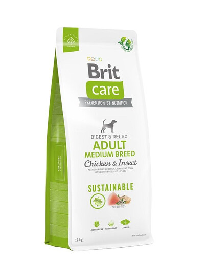 BRIT Care Sustainable Adult Medium Breed con pollo e insetti 12 kg
