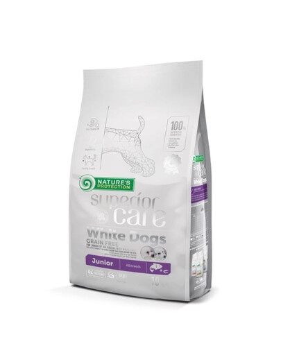 NATURES PROTECTION SUPERIOR CARE White Dogs Grain Free Salmon Junior All Breeds 10 kg
