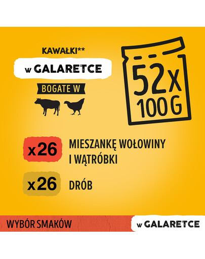 PEDIGREE Manzo e pollame 52 x 100g