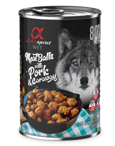 ALPHA SPIRIT Polpette di carne di maiale e cumino 400 g