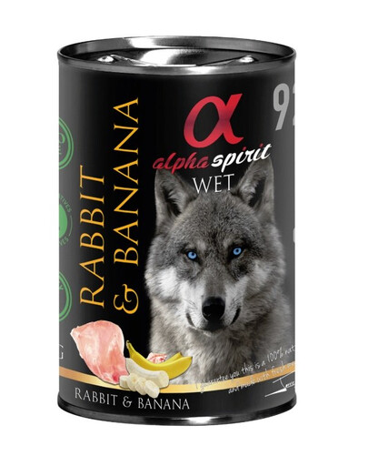 ALPHA SPIRIT Rabbit with banana Coniglio con banana 400 g
