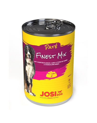 JOSERA JosiDog Finest Mix Pate pasztet 4 rodzaje mięsa 400 g dla dorosłych psów