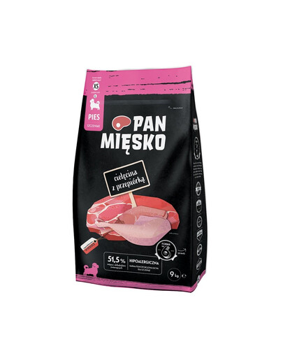 PAN MIĘSKO Cielęcina z przepiórką dla szczeniąt 3 kg