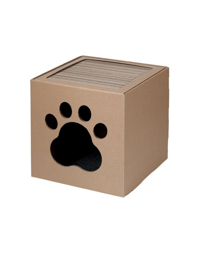 CARTON+ PETS Casetta per gatti con tiragraffi Netti