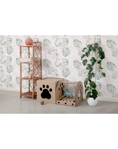 CARTON+ PETS Casetta per gatti con tiragraffi Netti