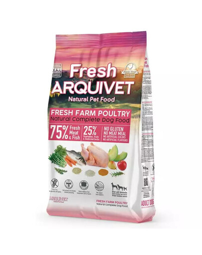 ARQUIVET Fresh Cibo semi-umido per cani pollo e pesce oceanico 10 kg