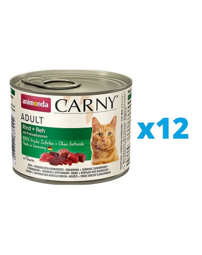 ANIMONDA Carny Adult manzo e agnello 12 x 200g