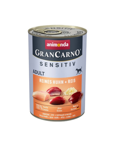 ANIMONDA GranCarno Sensitiv Pure Chicken&Rice 6x400 g kurczak z ryżem dla dorosłych wrażliwych psów