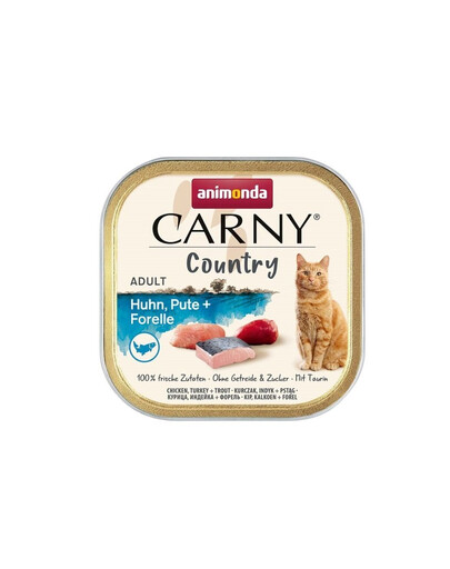 ANIMONDA Carny Country Adult Chicken&Turkey&Trout 100 g pollo, tacchino e trota per gatti adulti