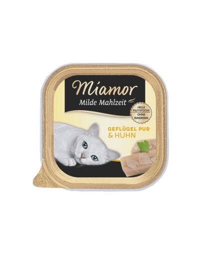 MIAMOR Milde Mahlzeit Poultry Pure&Chicken 100g pollame e pollo