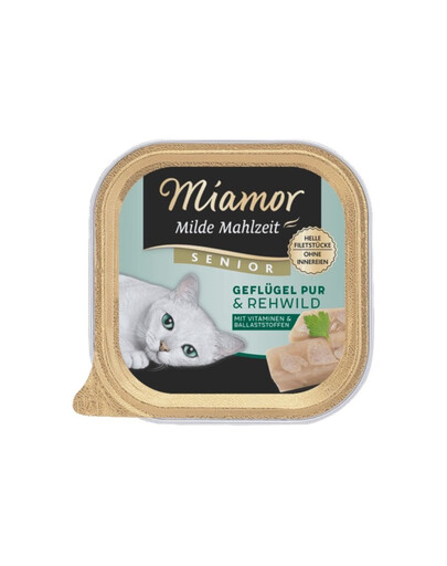 MIAMOR Milde Mahlzeit Senior Poultry Pure&Roe deer 100g drób i dziczyzna