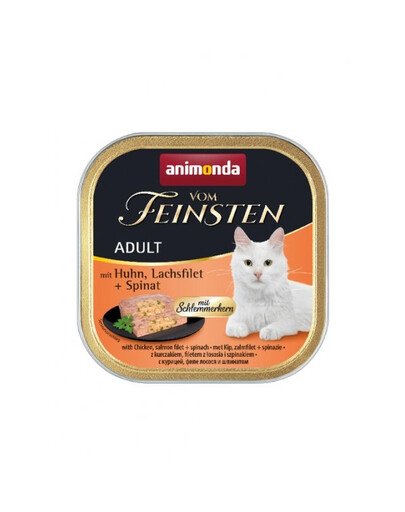 ANIMONDA Vom Feinsten Pate Pollo, Salmone con spinaci 100g