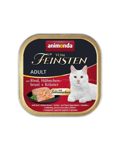 ANIMONDA Vom Feinsten Pate hovězí i a kuřecí prsa s bylinkami 100g