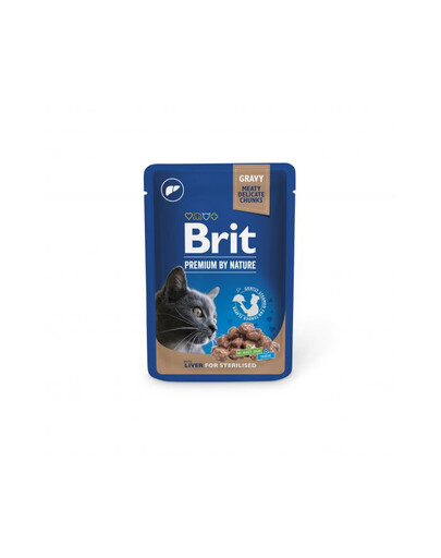 BRIT PREMIUM Pouch Liver Sterilized 24x100g con fegato per gatti sterilizzati