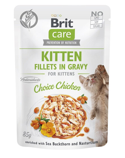 BRIT CARE Fillets in Jelly Pouch Kitten Choice Chicken 24x85g con pollo per gattini