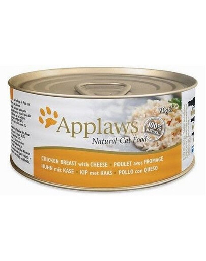 APPLAWS Cat Tin Cibo umido per gatti con petto di pollo 12x6x156g