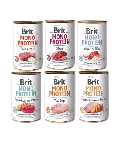BRIT Mono Protein Mix smaków 400 g monoproteinowa karma dla psów