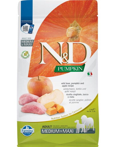 FARMINA N&D Pumpkin Adult Medium & Maxi Boar & Apple 2.5 kg