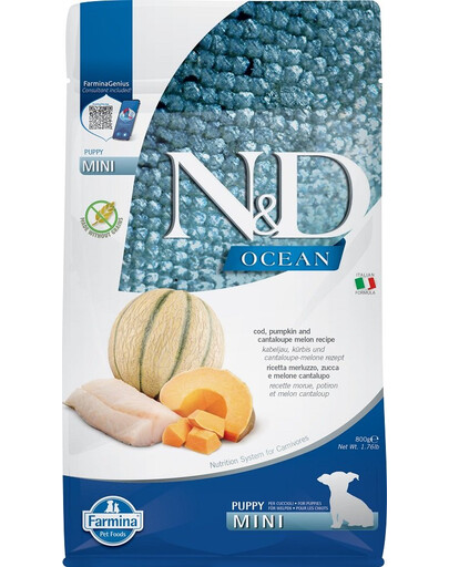 FARMINA N&D Ocean Puppy Mini Cod, Pumpkin and Cantaloupe 800 g