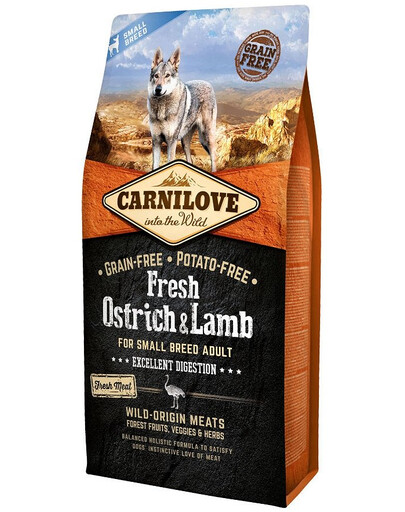 CARNILOVE Fresh Adult small breed struzzo e agnello 6kg