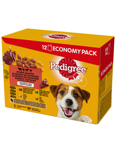 PEDIGREE Pedigree Adult Cibo umido per cani adulti in busta da 48x100g