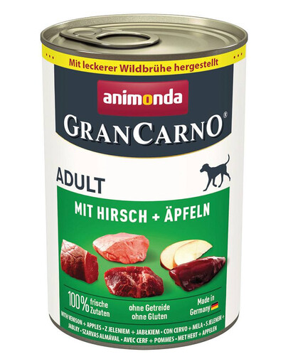ANIMONDA GranCarno Adult wieprzowina z jeleniem i jabłkiem 400 g