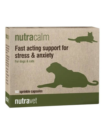 NUTRAVET Nutracalm 60 kapsułek na stres i niepokój dla psów i kotów