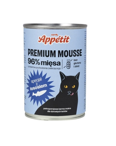 COMFY PREMIUM Mousse z łososiem dla kota 400 g