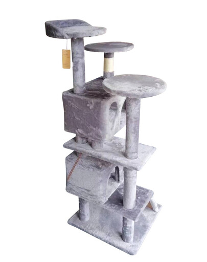 KATIDO Tiragraffi alto per gatti 130 cm blu-grigio