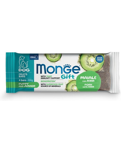 Gift Fruits Bars Puppy and Junior Wieprzowina z kiwi 100 g