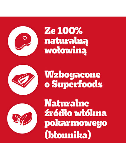 PEDIGREE Ranchos Superfoods z wołowiną, jagodami i pełnym ziarnem 70g