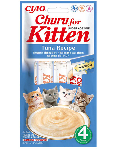 INABA Kitten Tuna 4x14 g przysmak z tuńczykiem dla kociąt