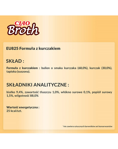 INABA CIAO Broth Bulion z kurczakiem dla kotów 40 g