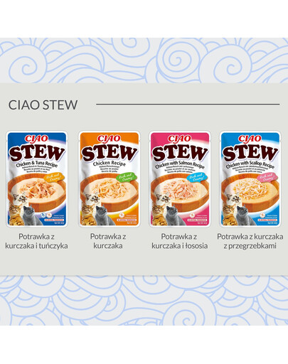 CIAO Stew Potrawka z kurczaka i przegrzebkami 40g
