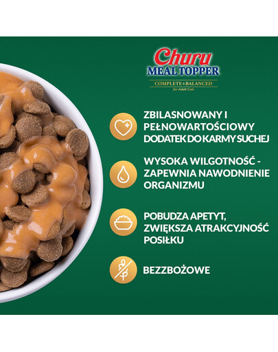 INABA Dog Meal Topper Chicken Beef 4x14 g kremowy dodatek z kurczakiem i wołowiną do karmy dla psów
