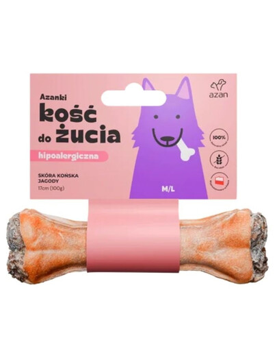 AZANKI Hästskinnskno för hund M/L 17cm