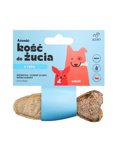 AZANKI Krokodilkno med räka för hund 12cm