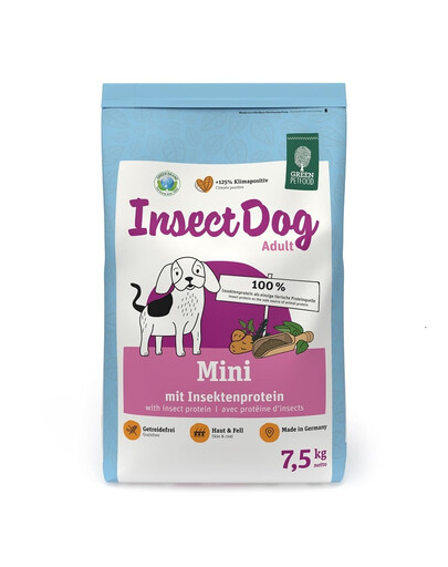 GREEN PETFOOD InsectDog Mini 7,5 kg karma z insektami dla psów ras małych