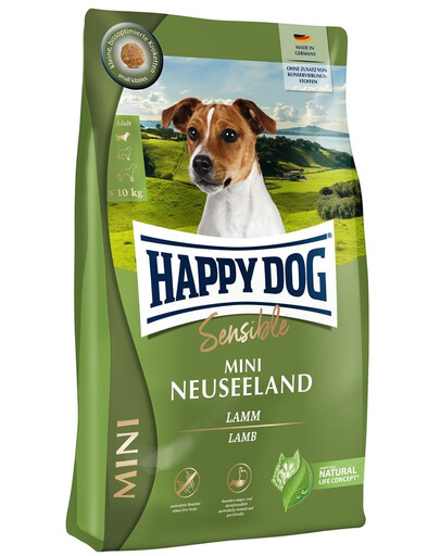 HAPPY DOG Sensible Mini Nya Zeeland Lamm 4 kg torrfoder för hundar