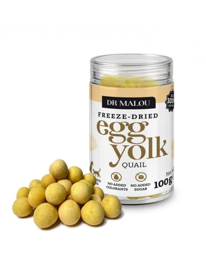DR MALOU Torky av vaktelägg, frystorkade 100g godis för hundar och katter