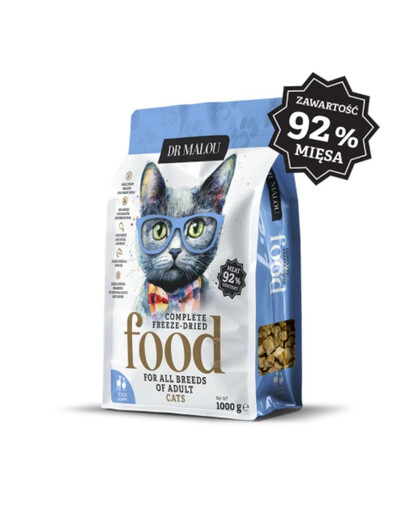 DR MALOU Liofiliserad mat Anka med lamm 1 kg torrfoder för katter