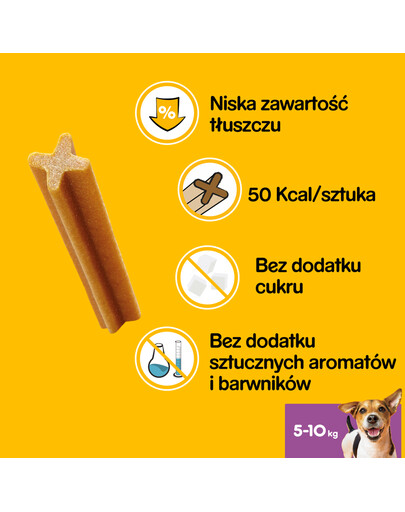 PEDIGREE DentaStix (małe rasy) przysmak dentystyczny dla psów 7 szt. - 110g