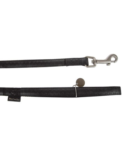 ZOLUX Mac Laisse pour chien en cuir 15 mm / 1,2 m noir