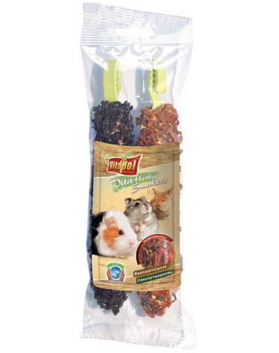 VITAPOL Smakers pour rongeurs et lapins betterave et carotte 2 pcs.